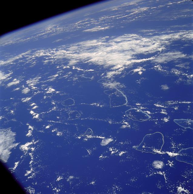 NASA image: Tuamotu Archipelago in South Pacific as seen from the Apollo 7 spacecraft