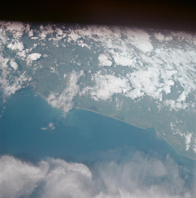 NASA image: Pacific coast southwestern Mexico as seen from the Apollo 7 spacecraft