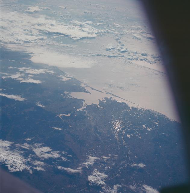Houston, Texas and Gulf Coast area as seen from the Apollo 7 spacecraft