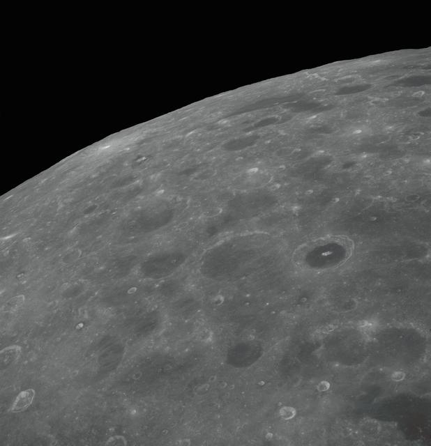 NASA image: View of lunar surface taken from Apollo 8 spacecraft