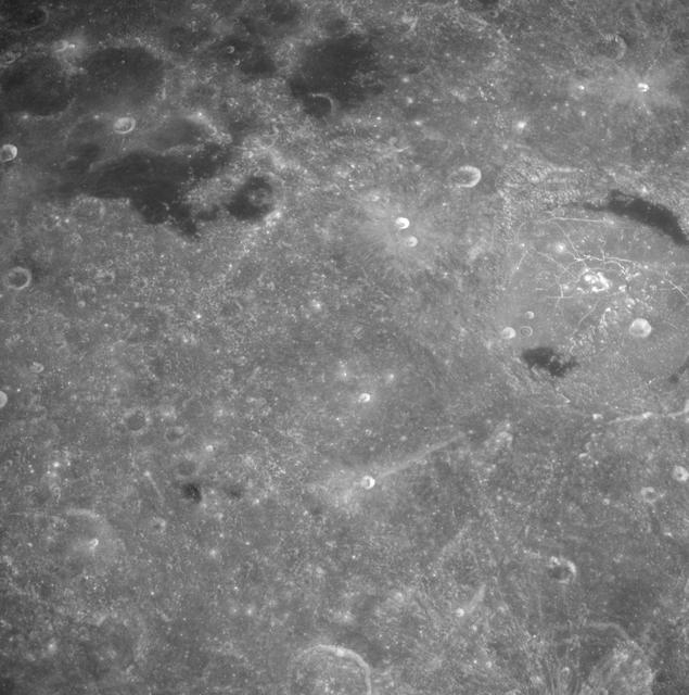 NASA image: High altitude view of lunar surface taken from Apollo 8 spacecraft