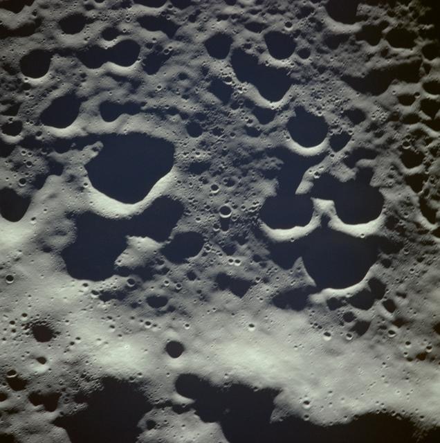 NASA image: Apollo 8 Mission image,Moon, farside near terminator