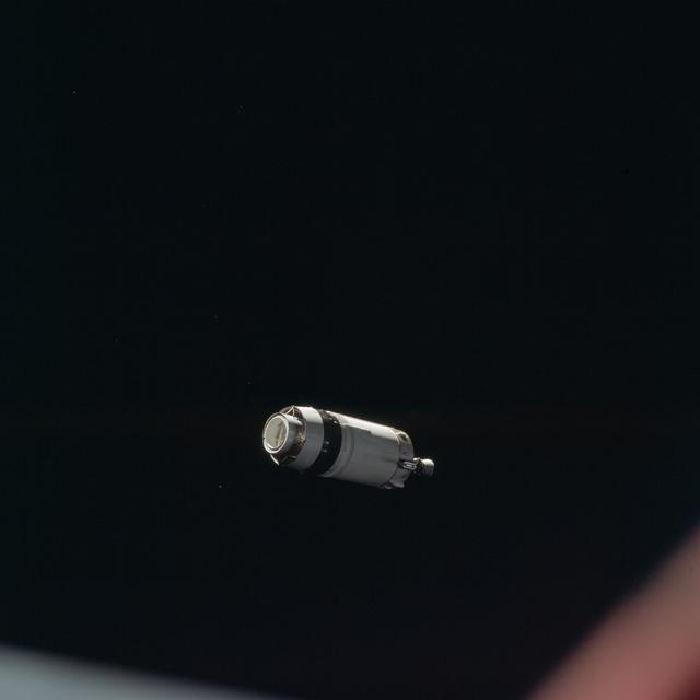 NASA image: View of the Saturn V third stage from which the Apollo 8 has separated