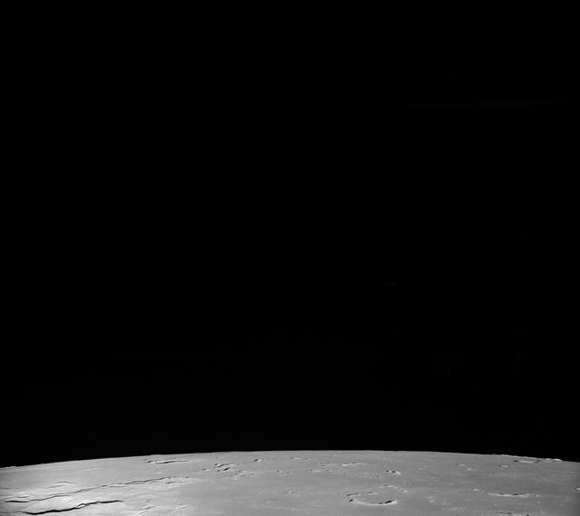 NASA image: Oblique view of the lunar surface taken from Apollo 8 spacecraft
