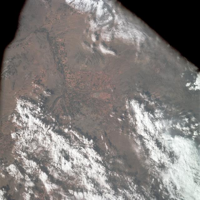 NASA image: Near vertical view of Phoenix, Arizona as seen from Apollo 9