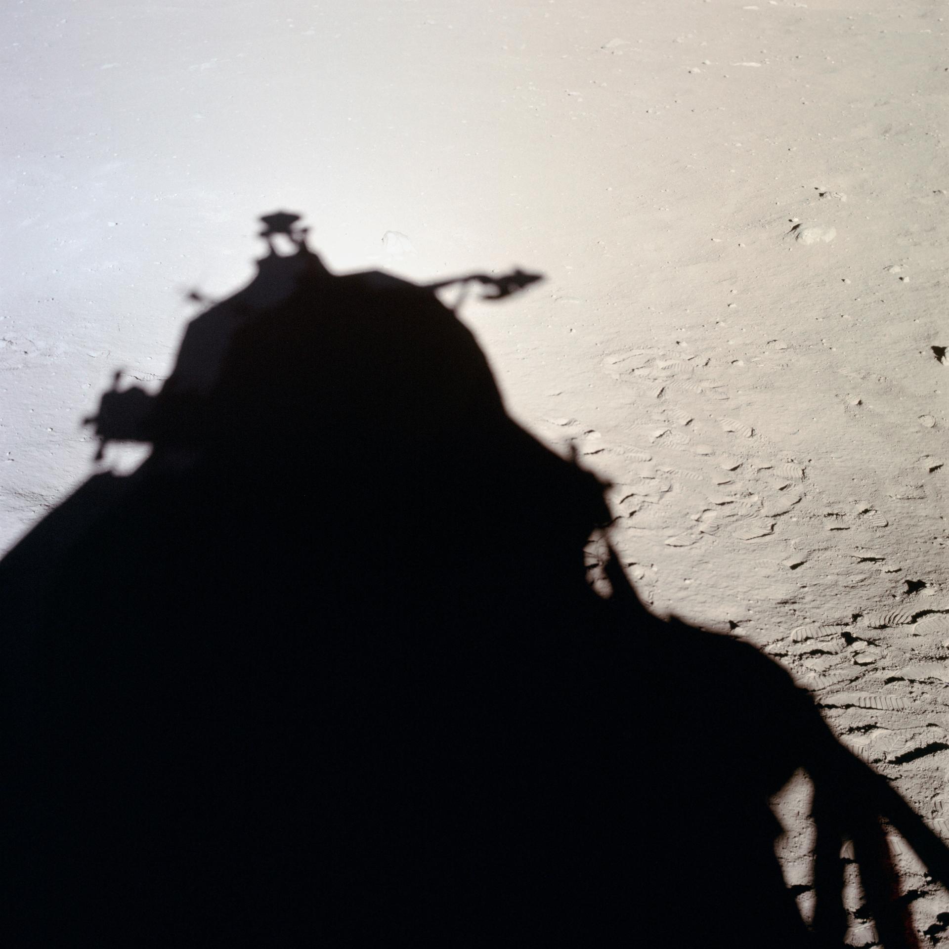 Shadow of the Apollo 11 lunar module