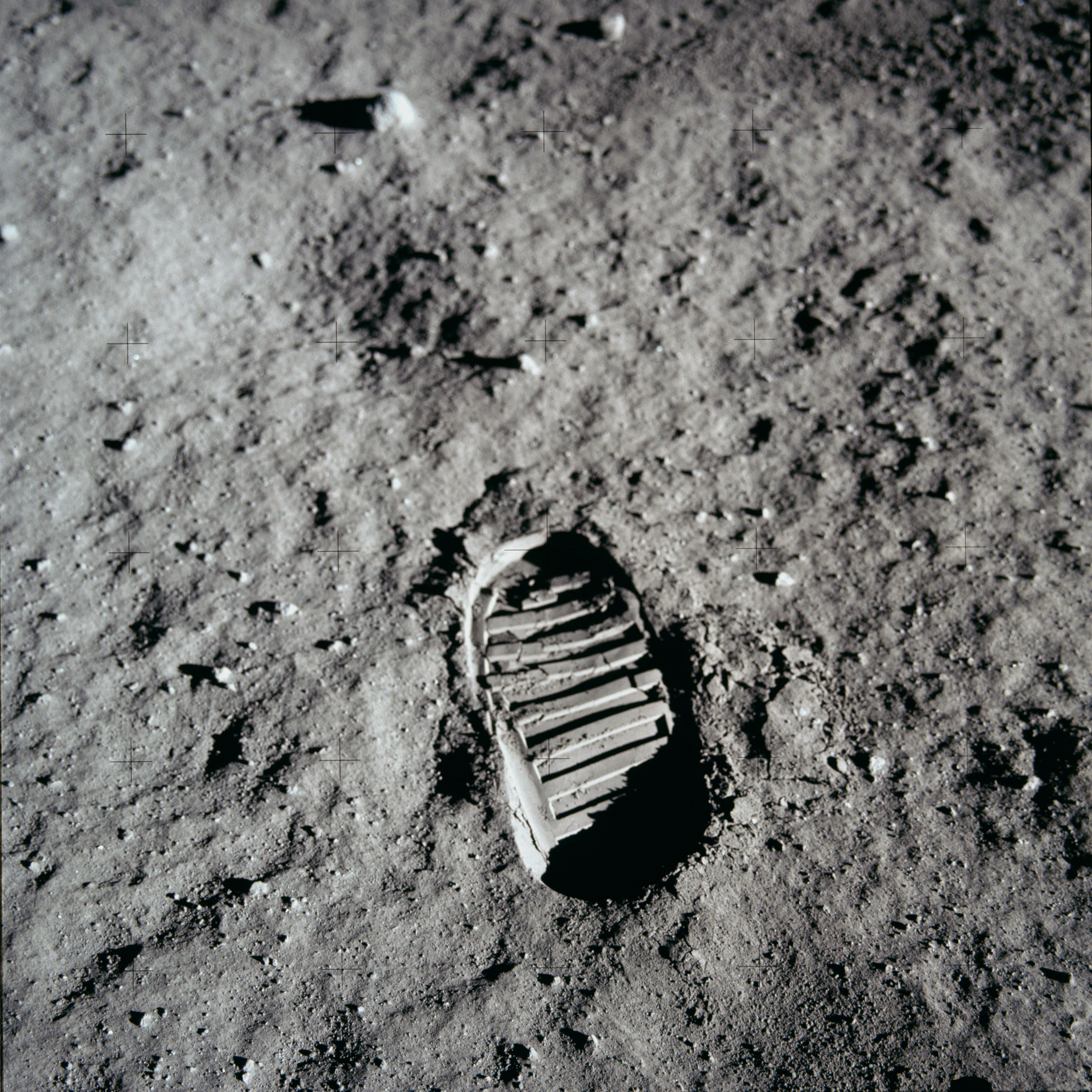 Bootprint in Lunar Soil