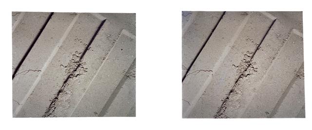 NASA image: Apollo 12 stereo view of lunar surface upon which astronaut had stepped