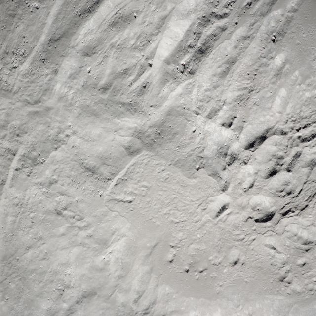 NASA image: Vertical view of inner wall of King Crater on lunar farside