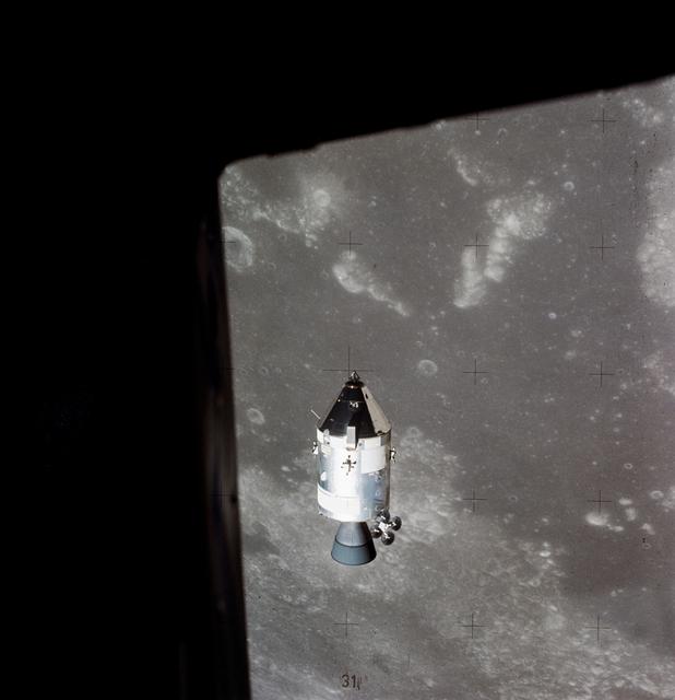 NASA image: View of the Apollo 15 Command/Service Module in lunar orbit