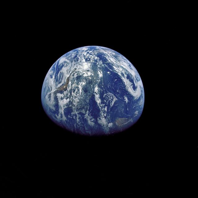 NASA image: View of Earth photographed by Apollo 15 on voyage to the Moon