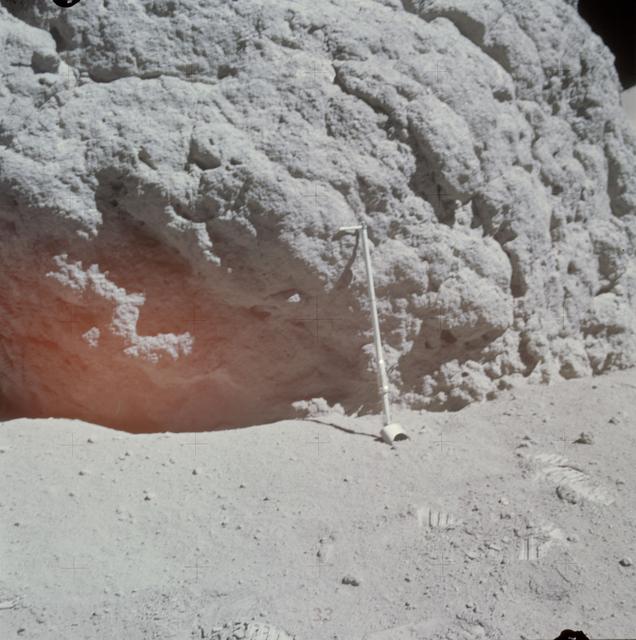 NASA image: View of "Shadow Rock" taken during third extravehicular activity