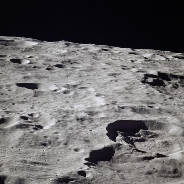 NASA image: Apollo 16 Mission image - View of the Van Gent and Nagaoka Craters
