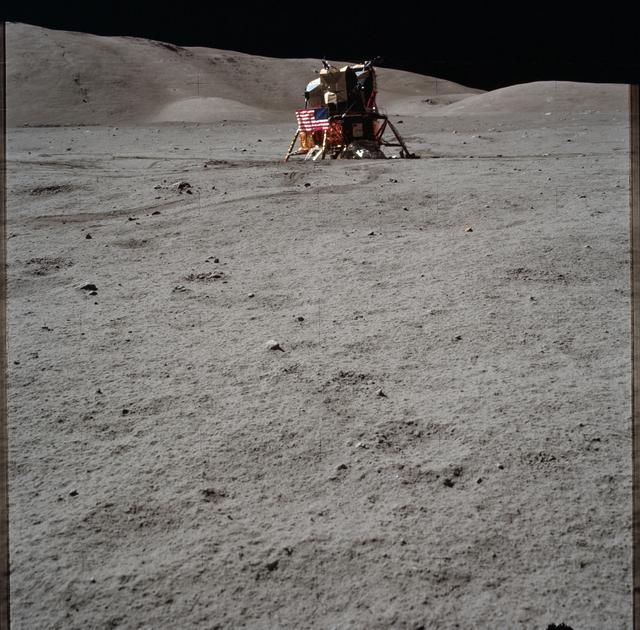NASA image: Apollo 17 Mission image - STA LM,LM, Flag