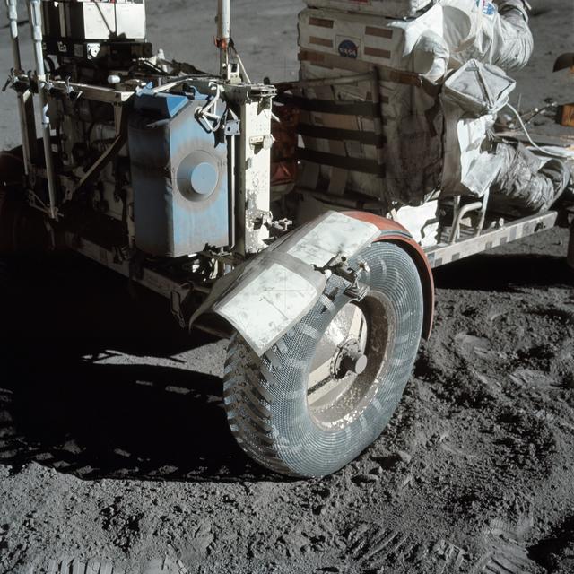NASA image: Close-up of lunar roving vehicle at Apollo 17 Taurus-Littrow landing site