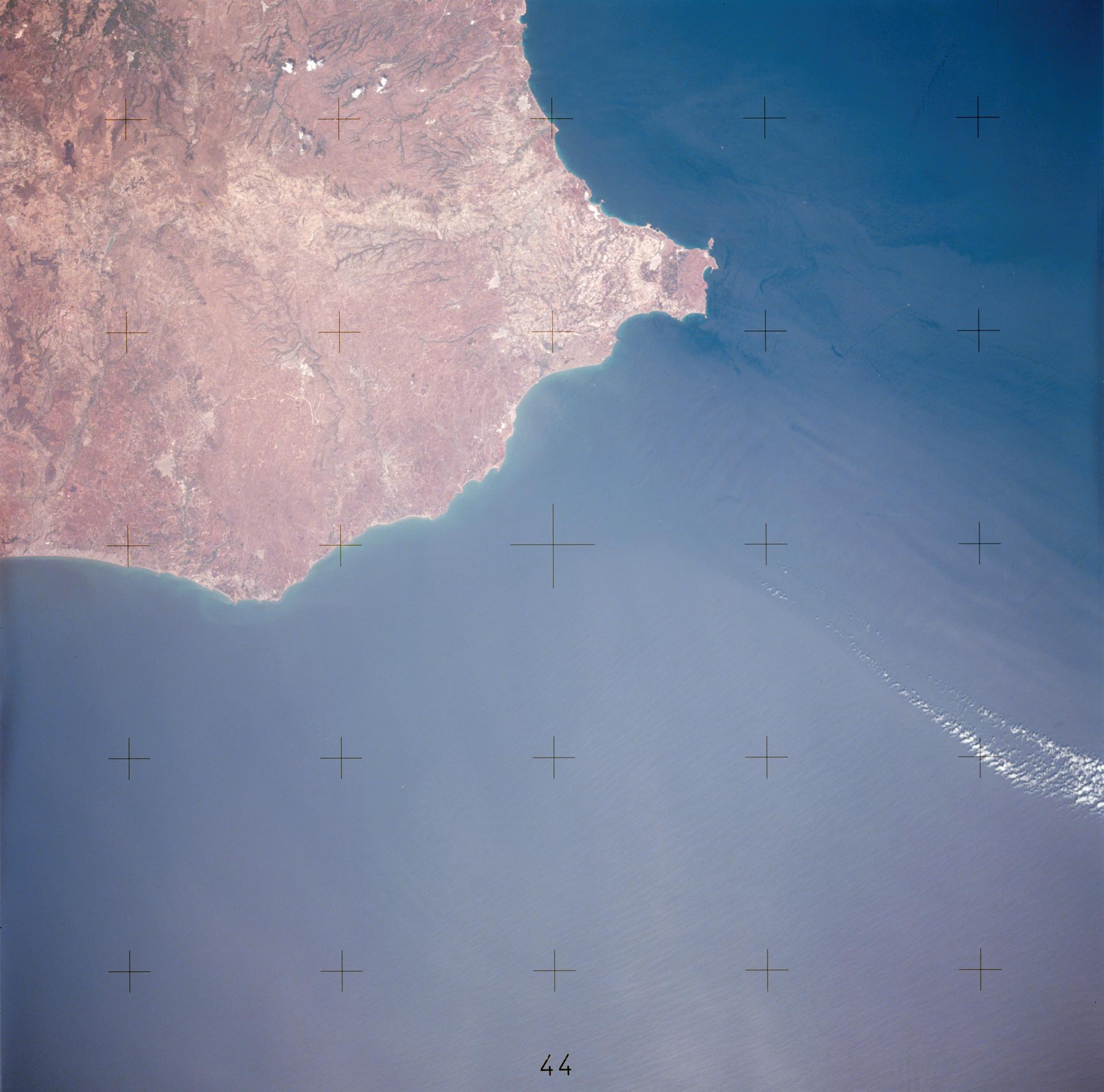 View of southerly portion of Island of Sicily