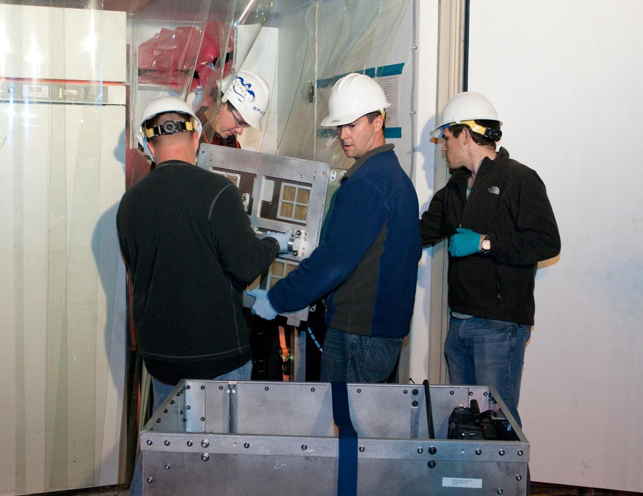 ED13-0079-04 (26 March 2013) ---- SpaceX Dragon's second operational mission ended  on March 26 after three weeks attached to the International Space Station. The unmanned spacecraft splashed down  in the Pacific Ocean about 214 miles off the coast of Baja California to successfully return about 2,670 pounds of science materials from the orbital outpost.  Photo credit:  NASA