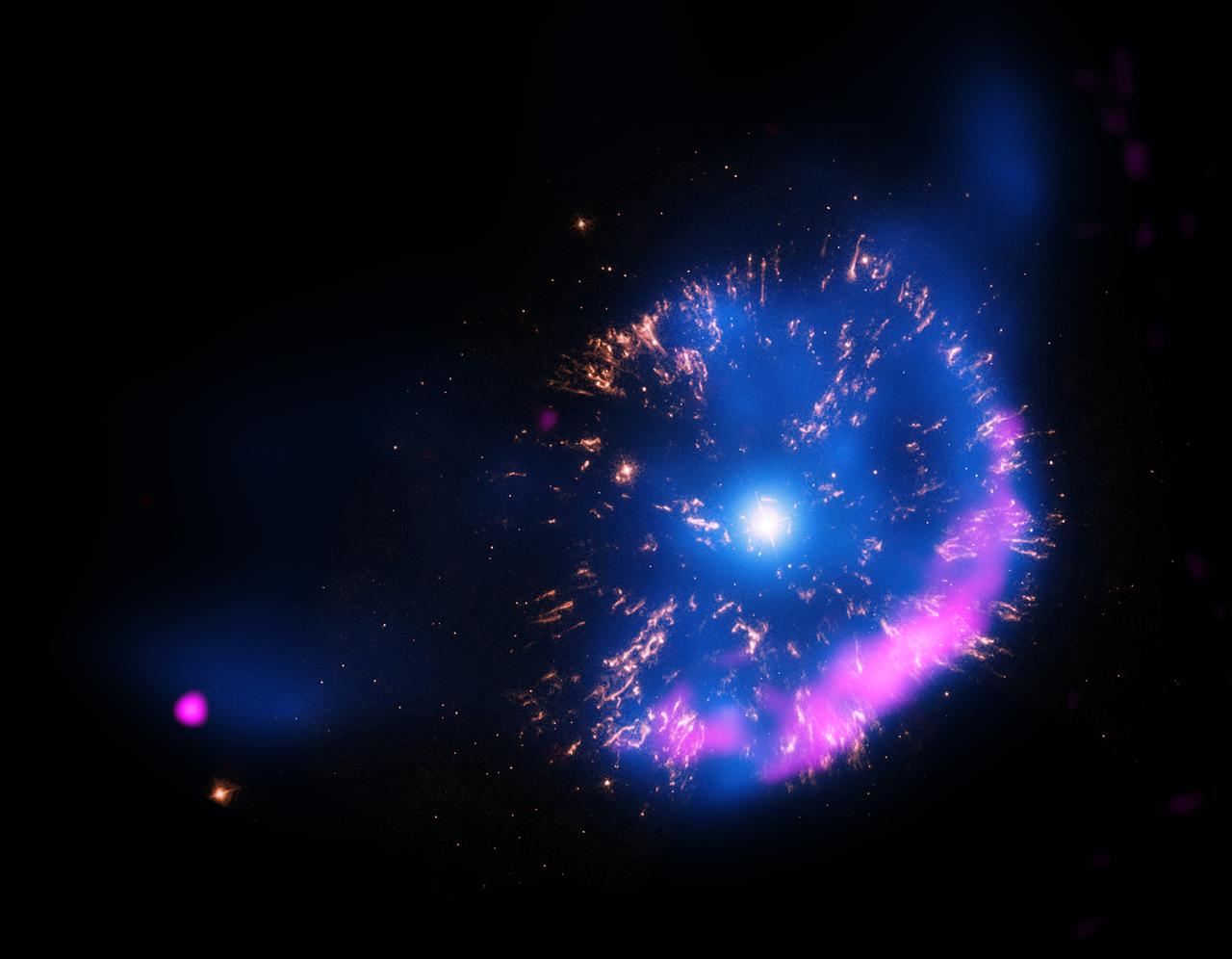 In Hollywood blockbusters, explosions are often among the stars of the show. In space, explosions of actual stars are a focus for scientists who hope to better understand their births, lives, and deaths and how they interact with their surroundings.   Using NASA’s Chandra X-ray Observatory, astronomers have studied one particular explosion that may provide clues to the dynamics of other, much larger stellar eruptions.   A team of researchers pointed the telescope at GK Persei, an object that became a sensation in the astronomical world in 1901 when it suddenly appeared as one of the brightest stars in the sky for a few days, before gradually fading away in brightness. Today, astronomers cite GK Persei as an example of a “classical nova,” an outburst produced by a thermonuclear explosion on the surface of a white dwarf star, the dense remnant of a Sun-like star.