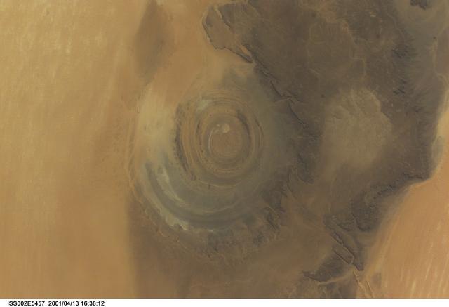 NASA image: Richat structure, Mauritania taken by the Expedition Two crew