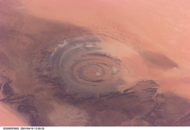NASA image: Richat Structure, Mauritania as seen by Expedition Two crew