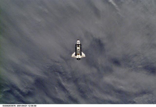NASA image: View of STS-100 orbiter Endeavour approaching for docking