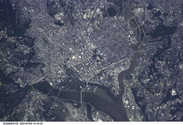 NASA image: Washington, D.C. taken by the Expedition Two crew