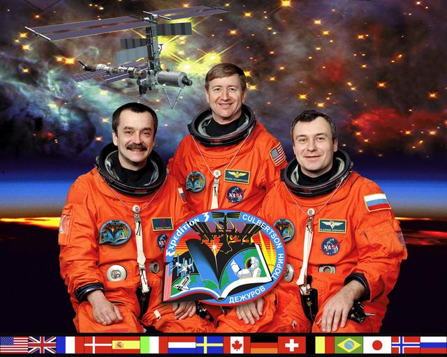 NASA image: Expedition 3 crew Portrait