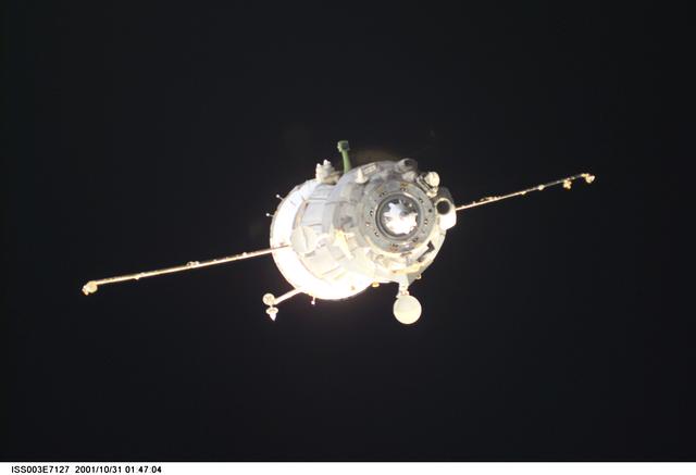 NASA image: View of the Soyuz carrying the Taxi crew during undocking from the ISS