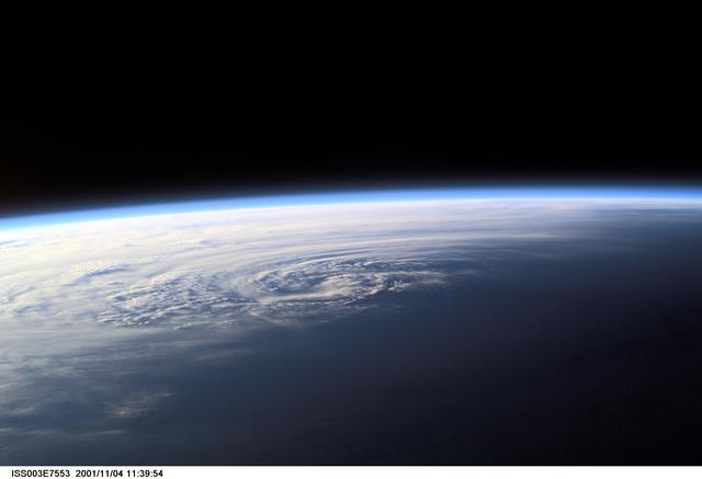 NASA image: Earth observations of a sunrise / sunset taken during the Expedition Three mission