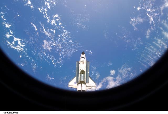 NASA image: STS-111 orbiter Endeavor after undocking with the ISS