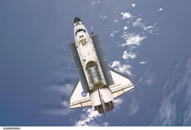 NASA image: STS-111 orbiter Endeavour after undocking with the ISS