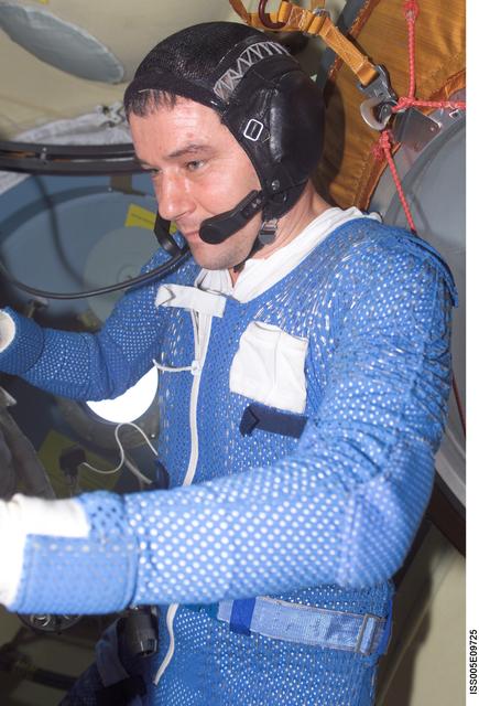 NASA image: Korzun after EVA 1 completed