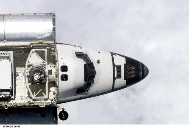NASA image: Space Shuttle Endeavour as it approaches the ISS during STS-113 mission