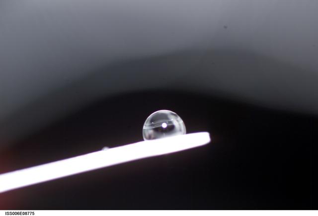 NASA image: Bubble formed as a result of a Zeolite Crystal Growth experiment in the U.S. Laboratory