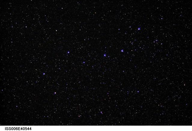View of stars taken during Expedition Six