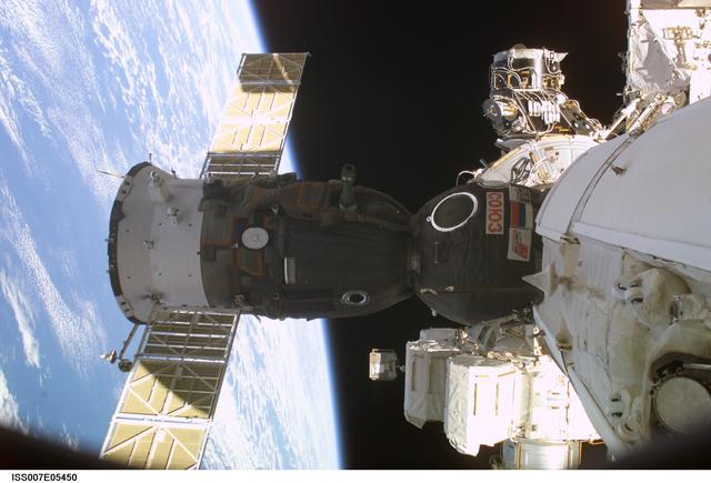 NASA image: Soyuz spacecraft docked to ISS