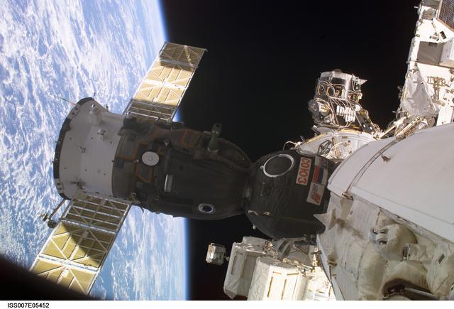 NASA image: Soyuz spacecraft docked to ISS