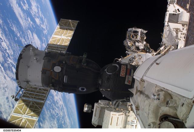 NASA image: Soyuz spacecraft docked to ISS