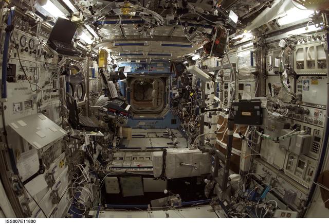 NASA image: View into the Destiny laboratory module