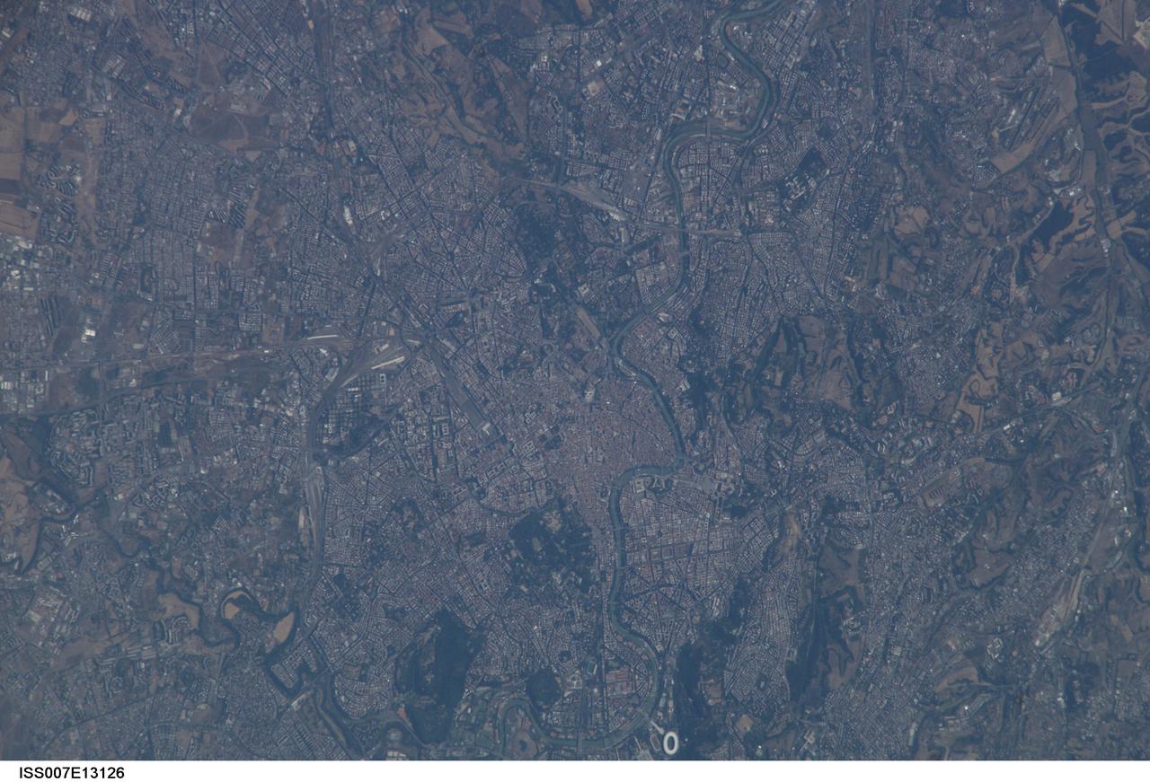 ISS007-E-13126 (21 August 2003) --- This view of Rome, Italy was taken by one of the Expedition 7 crewmembers onboard the International Space Station (ISS).