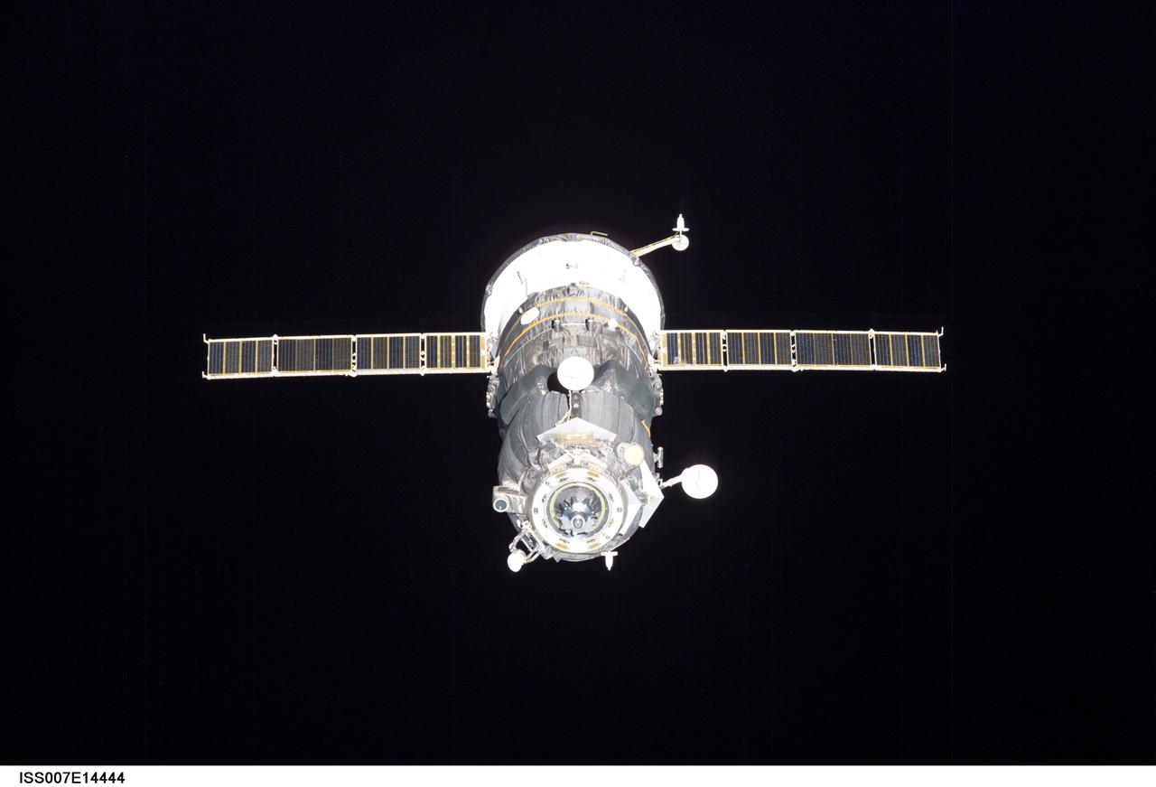 ISS007-E-14444 (4 September 2003) --- Backdropped by the blackness of space, an unpiloted Progress 11 supply vehicle departs from the Pirs Docking Compartment on the International Space Station (ISS) at 2:42 p.m. (CDT) on September 4, 2003 for another month alone in orbit, as part of a Russian scientific experiment. It will then be deorbited with its load of trash and unneeded equipment and burn in the Earth&#0146;s atmosphere.