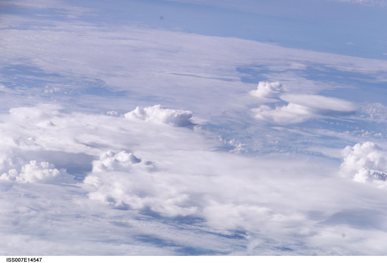 ISS007-E-14547 (8 September 2003) --- This view featuring thunderstorms over the east coast of the United States was taken by an Expedition 7 crewmember onboard the International Space Station (ISS).