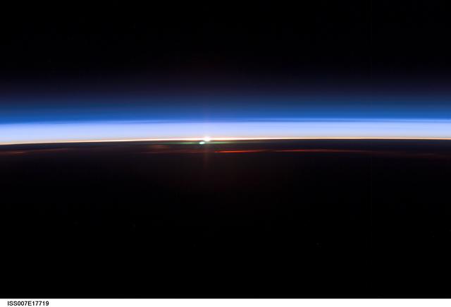 NASA image: Sunrise as seen by the Expedition Seven crew