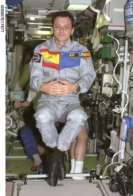 NASA image: Duque in the Zvezda Service module