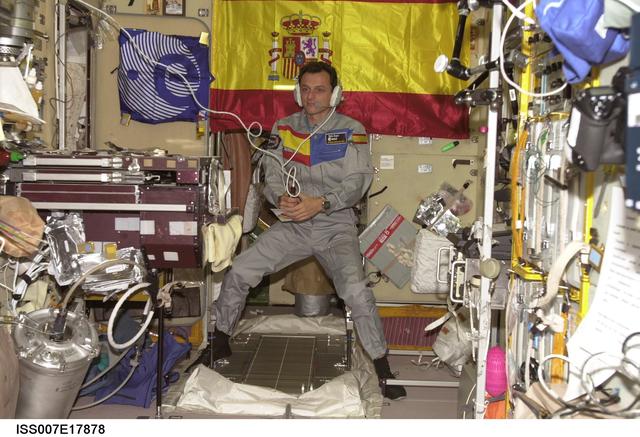 NASA image: Duque in the Zvezda Service module