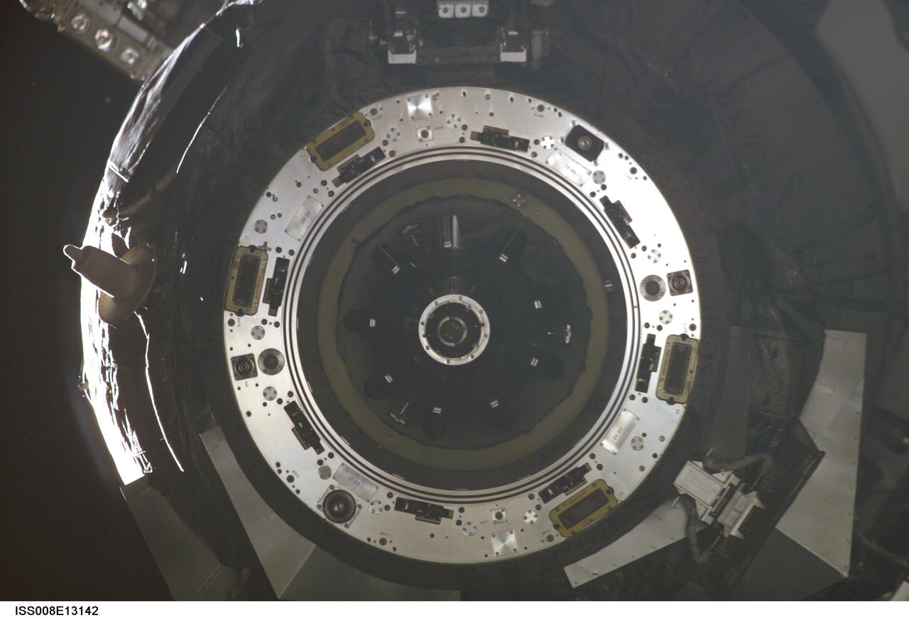 ISS008-E-13142 (28 January 2004) --- This close-up view of an unpiloted Progress supply vehicle was taken by one of the Expedition 8 crewmembers onboard the International Space Station (ISS) as it departed from the Zvezda Service Module. The Progress 12 undocked January 28, 2004 at 2:36 a.m. (CST) and was later commanded to de-orbit with its load of trash and unneeded equipment and burn in the Earth&#0146;s atmosphere.
