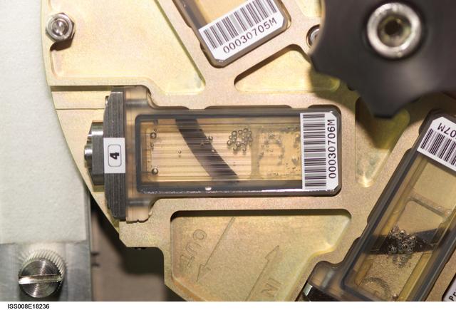 PromISS 3 experiment sample taken during Expedition 8