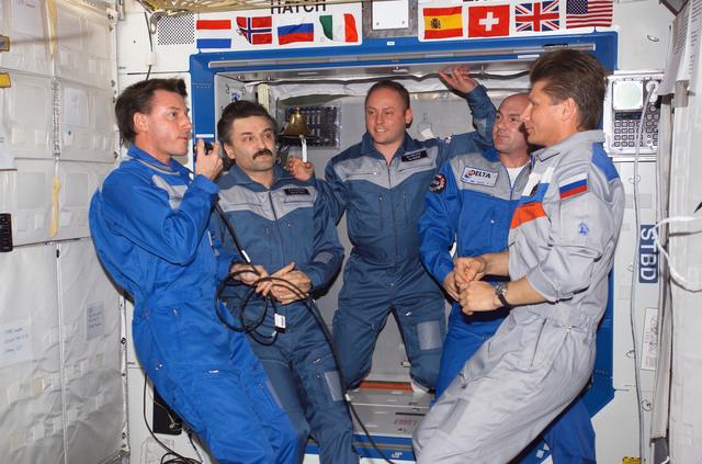 NASA image: Expedition 8 / Expedition 9 official Change of Command Ceremony in U.S. Lab