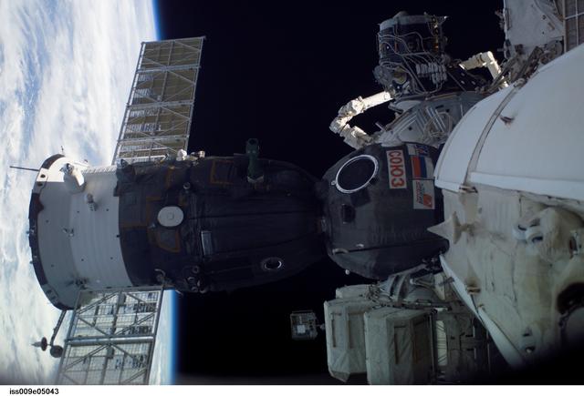 NASA image: Soyuz TMA-4 docked to the Zarya FGB during Expedition 9