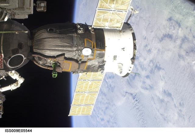 NASA image: Soyuz TMA-4 docked to the Zarya FGB during Expedition 9